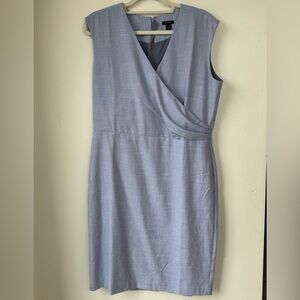 Ann Taylor Light Blue Midi Dress